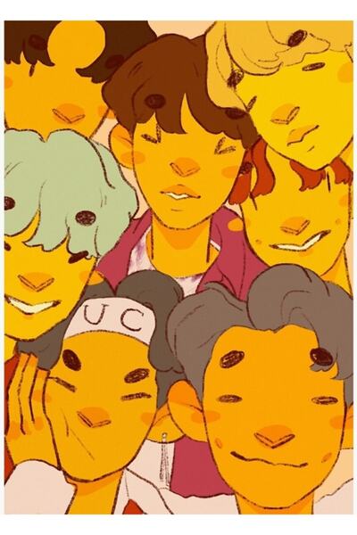 Universal Bts Ot7 Ξύλινη Αφίσα Τέχνης Διακοσμητική Κωδικός5438