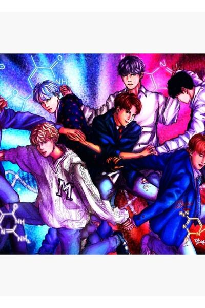 Universal DNA! - Ξύλινη διακοσμητική αφίσα Bts Fan Art Painting, Κωδικός 1869