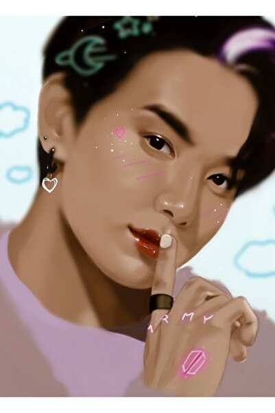 Universal Poster decorativ din lemn Bts Jungkook Cod4435