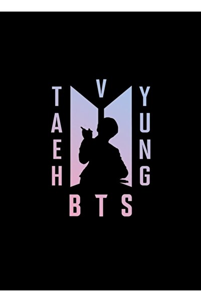 Universal Autocolant cu logo V Bts, Poster decorativ din lemn, Cod3028