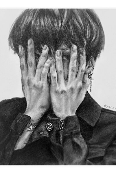 Universal Bts Suga - Min Yoongi Portret Slika Drveni Poster Dekorativni Kod1259
