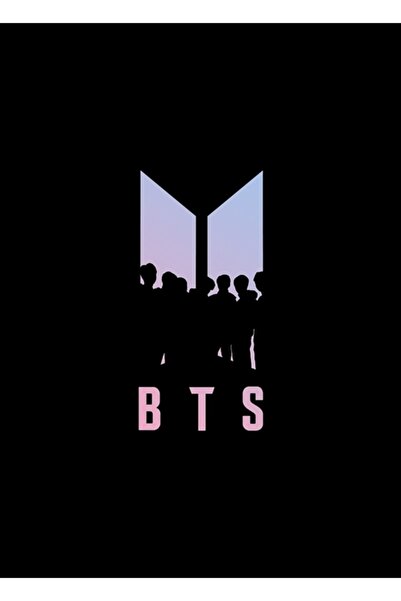 Universal Poster decorativ din lemn cu siluetă logo BTS Cod3716