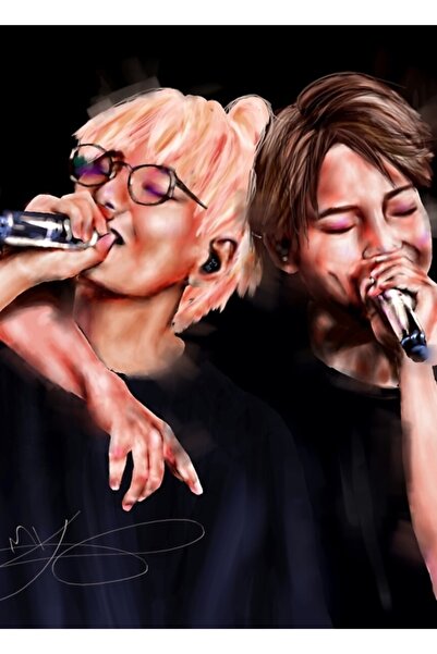 Universal Poster decorativ din lemn V & Jimin BTS Cod4186