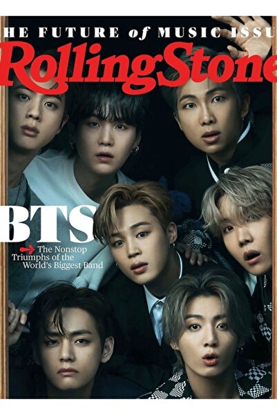 Universal Poster decorativ din lemn cu tematică BTS Rolling Stone, Cod3078