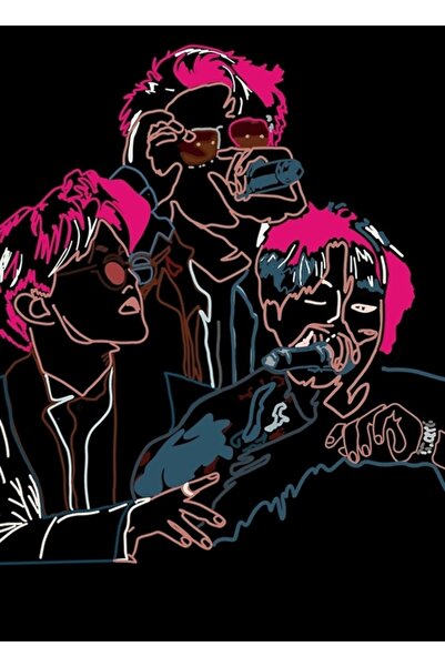 Universal Bts - Jungkook Rm Suga Art Koop Tablo Poster din lemn decorativ Cod...