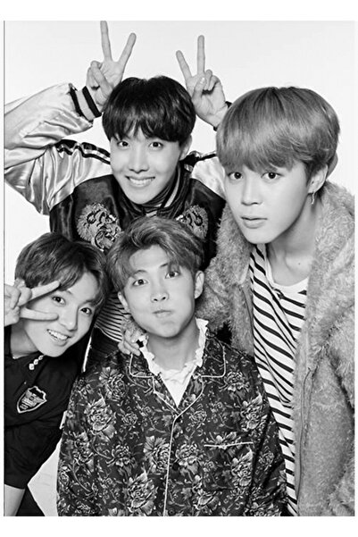 Universal Bts - Tablou decorativ din lemn pentru caiet/album, Cod2980