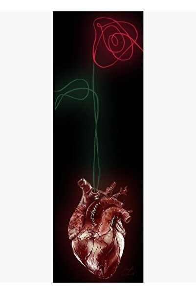 Universal BTS Τριαντάφυλλα &amp;   Ξύλινη διακοσμητική αφίσα με σχέδιο καρδιέ...