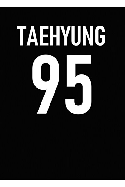 Universal Bts Kpop Taehyung V اسم العلامة الجدول الخشبي ملصق ديكور Code890