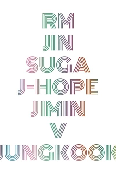 Universal BTS, Πίνακας με ονόματα στρατού, Ξύλινη διακοσμητική αφίσα, Κωδικός...