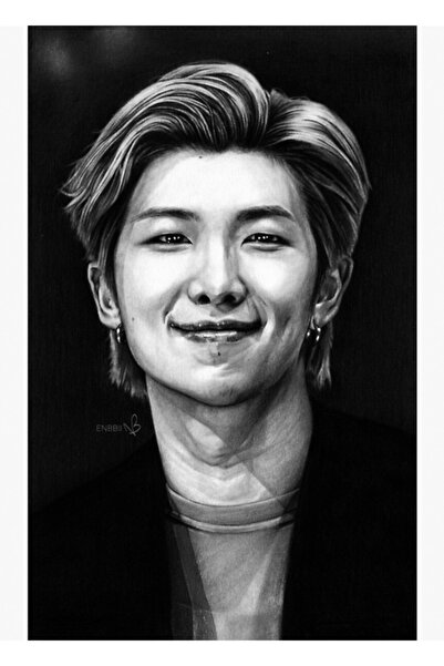 Universal Poster decorativ din lemn cu portret Bts Namjoon, Cod1898