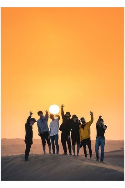 Universal Дървен декоративен плакат за маса BTS Код5974