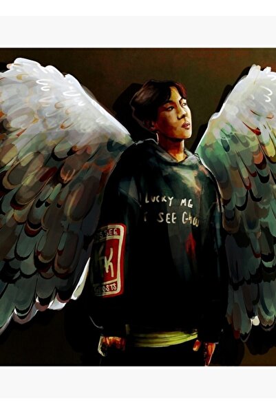 Universal Bts Jhope Wings Ψηφιακή ζωγραφική ξύλινη αφίσα Διακοσμητική αφίσα Κ...