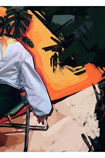 Universal Plant Head Bts Jimin Ψηφιακή ζωγραφική Ξύλινη αφίσα Διακοσμητική Κω...