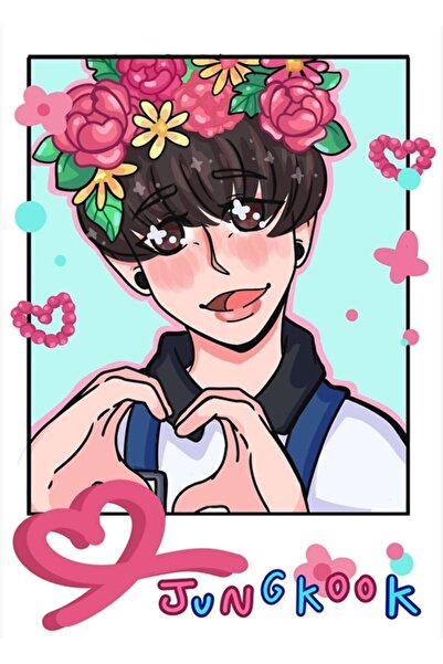 Universal Bts Polaroid- Jungkook Painting Wooden Poster Decorative Code2192