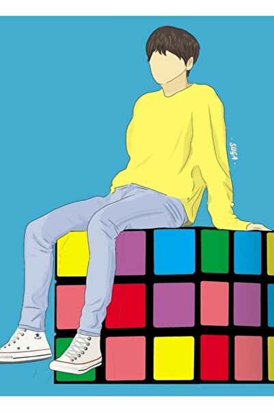 Universal Poster decorativ din lemn cu portret Bts Suga' Cod3457