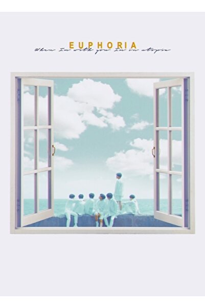 Universal Bts Euphoria - Opening Window Painting Wooden Poster Decorative Cod...