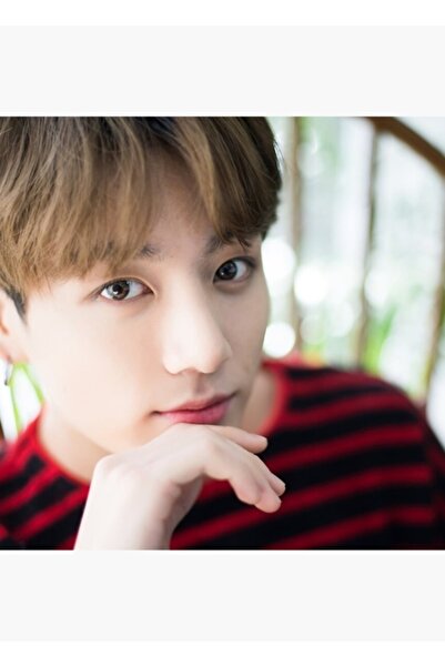 Universal Cute Close-up - Poster decorativ din lemn cu pictură Bts Jungkook C...