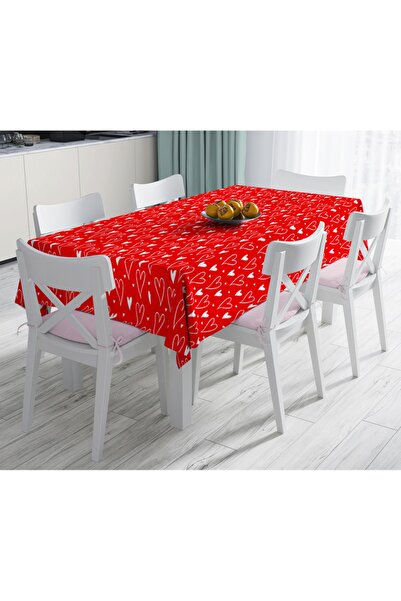 Realhomes Sevgililer Günü Temalı Özel Tasarım Dijital Baskılı Masa Örtüsü
