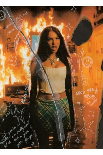 Universal Olivia Rodrigo İyi 4 U Tablo Ahşap Poster Dekoratif