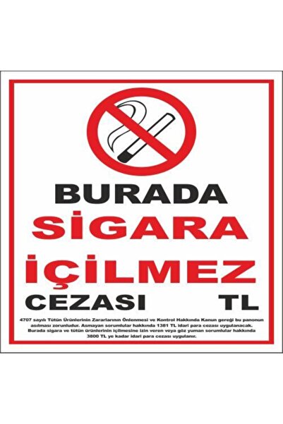 ADALI 25x35 Pvc Burada Sigara Içilmez