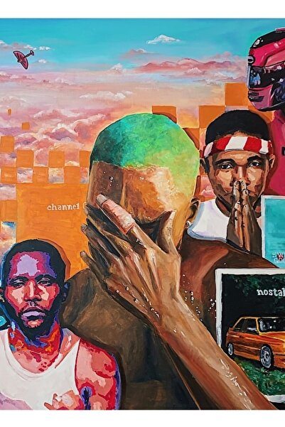 Universal Poster decorativ din lemn Frank Ocean Kolaj Tablo