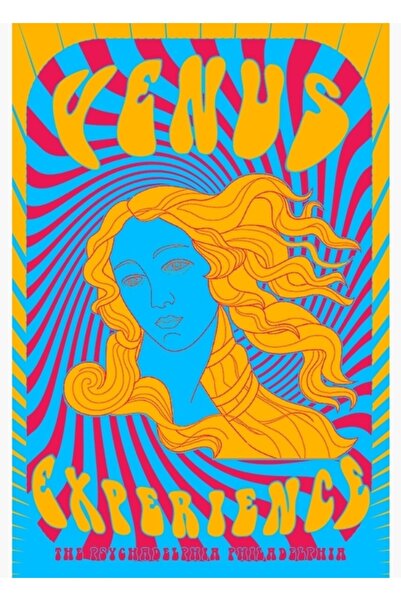 Universal Venus psihedelică de Botticelli, afiș cu scenă fiktivă, pictură pe ...