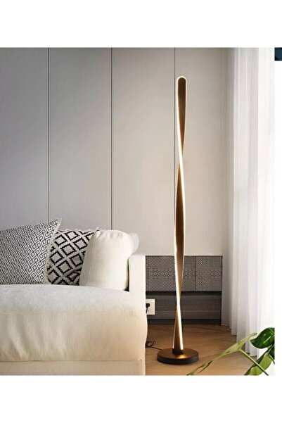 Genel Markalar Modern Led Burgu Dekoratif Ayaklı Lambader 3000k Bronz Tmyl40