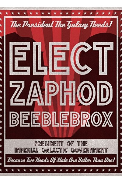 Universal Ζαφόντ Μπίμπλμπροξ Αφίσα Παραδοσιακής Καμπάνιας Ξύλινη Διακοσμητική...