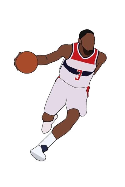 Universal Μπράντλεϊ Μπίλ - Ξύλινη διακοσμητική αφίσα του Washington Wizards