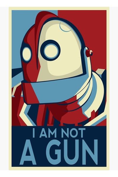 Universal Δεν είμαι όπλο, αλλά ξύλινη διακοσμητική αφίσα.