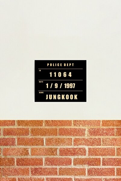 Universal Jungkook Polis Departament Concept Painting Ξύλινη διακοσμητική αφί...