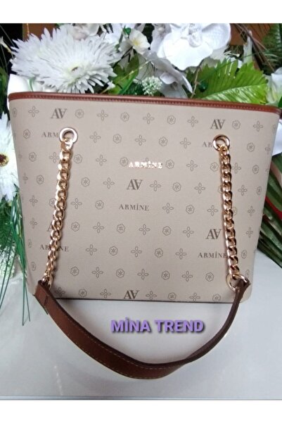 Armine Kadın Trend Çanta Vizon Baskılı 271