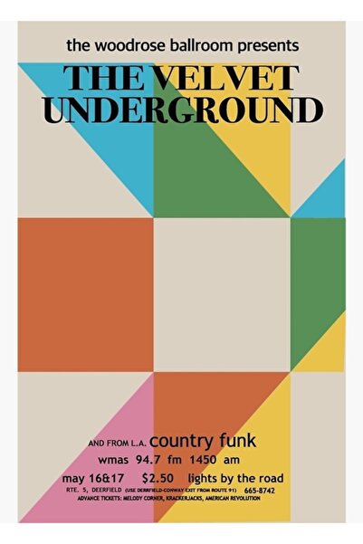 Universal Poster de promovare Velvet Underground Vintage 1960 Woodrose pentru...