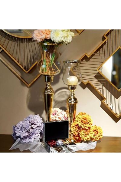 Le Atölye Altın Ayaklı Ikili Şamdan