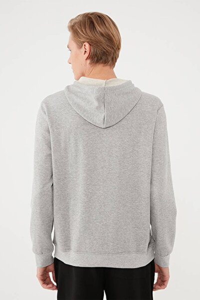 Mavi Чоловічий сірий світшот з принтом Perfect 066337-30781