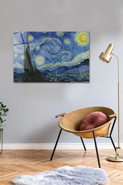 Decorita Pictură clasică Pictură pe sticlă Noapte înstelată