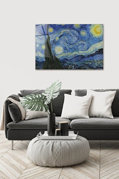 Decorita Pictură clasică Pictură pe sticlă Noapte înstelată