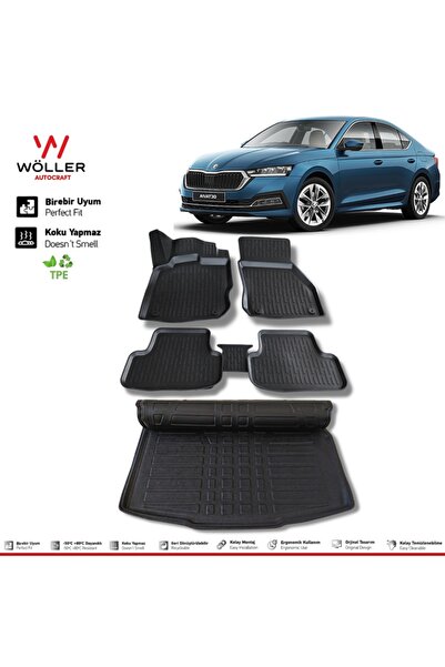 wöller Skoda Octavia Paspas Bagaj Havuzu Set 2021 2025 Arası Uyumlu 3d Ultraflex Set