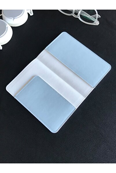 ViP GiFT Pet Pasaport Kılıfı Ev Hayvanı Kedi Köpek Bebek Mavi Vegan Deri Pasaportluk