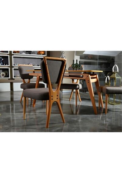 VOWTURKEY Palace Ahşap Tasarım Mutfak - Salon Sandalyesi(2ADET)