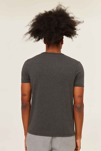 Cazador Τζαζ 4618 Stn. Ανδρικό μπλουζάκι Crew Neck Lycra Plain Anthracite