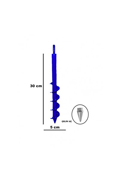 Akyol Matkap Toprak Burgu Ucu Fide Fidan Çiçek Dikme 30cm * 5cm