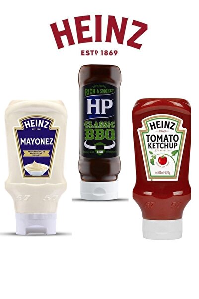 Heinz 3'lü Set Domates Ketçabı + Mayonez + Woodsmoke Barbekü Sos