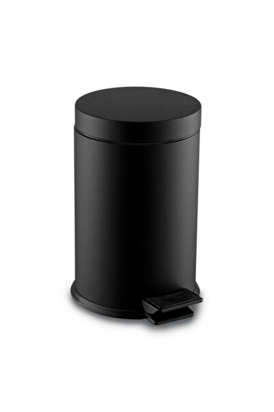 KG-GOLDPAPER 16 Lt Pedallı Siyah Renk Çöp Kovası Plastik Iç Kovalı (PASLANMAZ...