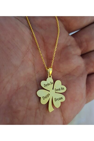 Redstone Store 925 Ayar Gümüş Yonca Yaprağı Isimli Kolye