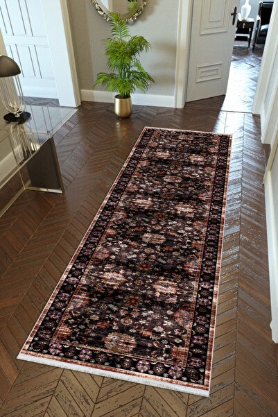 10 Post Online Μαύρο αντιολισθητικό ψηφιακό εμπριμέ Runner - Μοκέτα διαδρόμου...