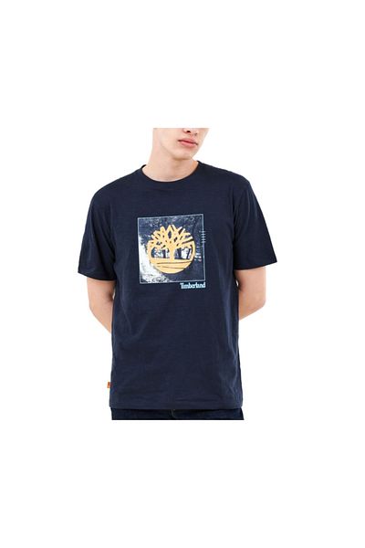 Timberland Ss Fabric Graphic Tee Ανδρικό μπλουζάκι casual Tb0a26t34331 Navy