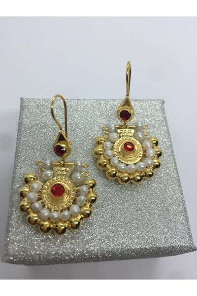 Çelikoğlu Kuyumculuk 14 Ayar Altın Sivrihisar İncili Kadın Küpesi 5,55 gr