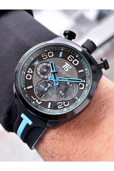 Daniel Klein T5 Navy Blue Color Internal Functions Active Choronograph Waterproof Men's Wristwatch