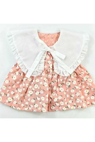 Pink Hippo Kids Daisy Patterned Smock Collar Dress